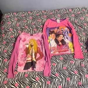 2000s Hannah Montana and High School Musical pajama shirts